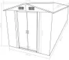 vidaXL Casetta da giardino 257x392x181 cm in metallo Anteprima dell’immagine prodotto 16