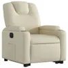A cream-colored recliner chair with a headrest and armrests, shown from a front-side angle against a white background. Produktbild-Vorschau