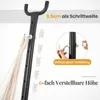 Close-up of a hammock stand pole with text overlays highlighting features. Náhled obrázku produktu