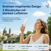 Handventilator mit Akku 3 Windstufen, 10 Stunden Laufzeit, Produktbild-Vorschau 3