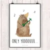 Mr. & Mrs. Panda Bild Bär Gitarre DIN A5 - Weiß - Geschenk, Produktbild-Vorschau 2