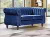 2-Sitzer Velourssofa Chesterfield königsblau TRUMBO Produktbild-Vorschau 2