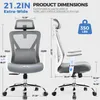 Kancelářská židle COMHOMA – ergonomická židle s 3D opěrkou Náhled obrázku produktu 6