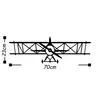 Wallity, Airplane, Wanddeko, Schwarz, Metall, 70 x 23 cm Produktbild-Vorschau 3