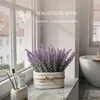 Künstlicher Lavendel im Topf mit Schleife, Kunstpflanze Produktbild-Vorschau 5