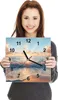 Wanduhr aus Glas mit Motiv Strand Sonnenuntergang- 30 x 30 Produktbild-Vorschau 4