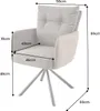 riess-ambiente Drehbarer Stuhl BIG GEORGE taupe Microfaser Produktbild-Vorschau 6
