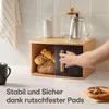 Praknu Brotkasten klein aus  Holz mit Schiebetür - Produktbild-Vorschau 6