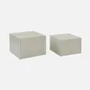 sweeek - 2er-Set quadratische Couchtische mit Marmorlook - Produktbild-Vorschau 1