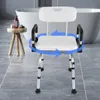 Duschstuhl, 360° drehbar, Tragfähigkeit 180 kg, WEISS Produktbild-Vorschau 4