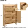 Merax Schuhschrank mit Rattandekor mit 3 Klappen, Tür und Produktbild-Vorschau 7