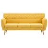 vidaXL Divano 3 posti in tessuto 172x70x82 cm giallo Anteprima dell’immagine prodotto 3