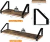 EUGAD 3er Set Wandregal, Schweberegal, Vintage-Holzoptik,  Produktbild-Vorschau 7