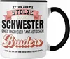 Trendation - Schwester Geschenk von Bruder Geburtstag Tasse Produktbild-Vorschau 1