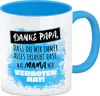 Danke Papa, ... Kaffeebecher Hellblau in blau mit Spruch Produktbild-Vorschau 1