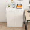 Kancelářská dvoudveřová stojící skříň bílá loft 108 cm Náhled obrázku produktu 6