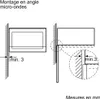 Diagram showing how to mount a microwave in a corner. Náhľad obrázku produktu