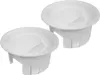 Two white cable grommets on a white background. Produktbild-Vorschau