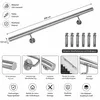 Mucola Treppengeländer SilberØ 4,2 cm Wand Geländer Produktbild-Vorschau 3
