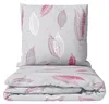 Flauschige Thermofleece Bettwäsche 155x220 cm Grau Bordeaux Produktbild-Vorschau 1