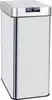 A silver automatic trash can with a lid. Produktbild-Vorschau