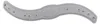 A curved gray dishwasher spray arm against a white background. Produktbild-Vorschau