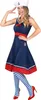 Costume da donna per carnevale blu-rosso-bianco - S Anteprima dell’immagine prodotto 1