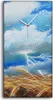Wohnzimmer-Bild Leinwand Uhr 30x60 Gemälde Feld Weizen Produktbild-Vorschau 1