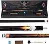 A VEVOR billiard cue is displayed in its packaging and as individual components, along with accessories. Náhľad obrázku produktu