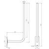 Vayox Supporto per antenna | 60cm | Argento Anteprima dell’immagine prodotto 2