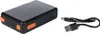 A black and orange portable charger with a USB cable on a white background. Anteprima dell’immagine prodotto