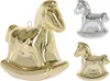 Cavallo a dondolo 6cm, oro, decorazione Anteprima dell’immagine prodotto 3