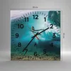 Wanduhr - Quadrat - Glasuhr - Surfen Unterwasser Frau - Produktbild-Vorschau 3