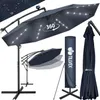 tillvex Alu Ampelschirm Blau LED Solar Ø 300 cm mit Kurbel Produktbild-Vorschau 1