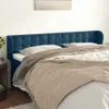 vidaXL Kopfteil mit Ohren Dunkelblau 203x23x78/88 cm Samt Produktbild-Vorschau 2