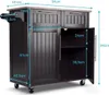 Carrello da cucina con piano di lavoro, mobile da cucina su Anteprima dell’immagine prodotto 5