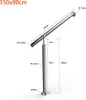 NAIZY 150 cm Geländer Eingangsgeländer Edelstahl Handlauf Produktbild-Vorschau 2