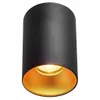 A black cylindrical ceiling light with a gold interior is shown against a white background. Náhľad obrázku produktu