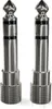 deleyCON 2x Stereo Audio Klinke Adapter 6,3mm Klinken Produktbild-Vorschau 2