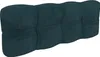 A dark green tufted cushion for a pallet sofa, shown from a side-angle on a white background. Anteprima dell’immagine prodotto