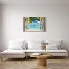 Italienischer Leinwand Leinwandbild - Window: Sea View Produktbild-Vorschau 4