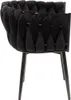 HOMLA PRINSSI Veloursstuhl schwarz 64x54x73 cm Produktbild-Vorschau 3