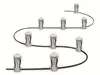 A string of LED lights on a black wire, arranged in a wavy pattern against a white background. Produktbild-Vorschau