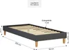 Cadre de Lit Rembourré Lit Double 90 x 200 Gris Lit Futon Voir les images du produit 4