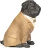 Moritz Deko-Figur Mops Hund im beigen Anzug mit Fliege sitz Produktbild-Vorschau 5