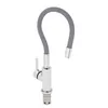 A close-up studio shot of a kitchen faucet with a flexible gray hose. Produktbild-Vorschau