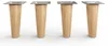 4x sossai Holzfüße rund - gerade Ausführung 12cm Buche Produktbild-Vorschau 2