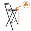Barhocker klappbar schwarz Belastbarkeit bis 110 kg - 2er Produktbild-Vorschau 3