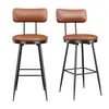 INONEFT Barhocker 2er-Set mit Rückenlehne, Industrie-Design Produktbild-Vorschau 10