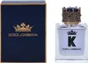 A product shot of a Dolce & Gabbana K Eau de Toilette bottle and its packaging. Produktbild-Vorschau